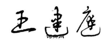 曾慶福王建庭草書個性簽名怎么寫