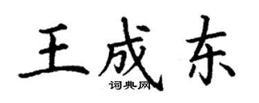 丁謙王成東楷書個性簽名怎么寫