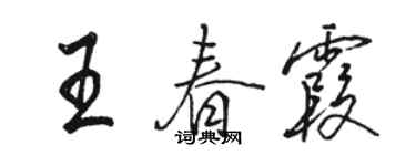 駱恆光王春霞行書個性簽名怎么寫