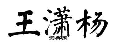翁闓運王瀟楊楷書個性簽名怎么寫