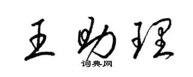 梁錦英王助理草書個性簽名怎么寫