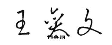 駱恆光王奕文草書個性簽名怎么寫