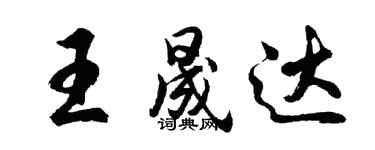 胡問遂王晟達行書個性簽名怎么寫