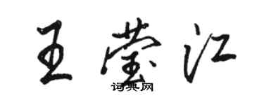 駱恆光王瑩江行書個性簽名怎么寫
