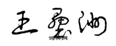 曾慶福王壘洲草書個性簽名怎么寫