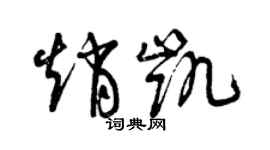 曾慶福趙凱草書個性簽名怎么寫