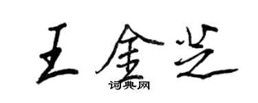王正良王金芝行書個性簽名怎么寫