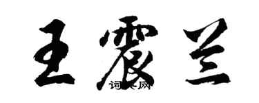 胡問遂王震蘭行書個性簽名怎么寫