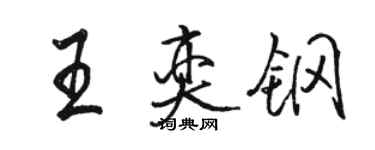 駱恆光王奕鋼行書個性簽名怎么寫
