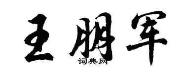 胡問遂王朋軍行書個性簽名怎么寫