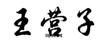 胡問遂王營子行書個性簽名怎么寫