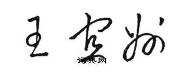 駱恆光王宜州草書個性簽名怎么寫