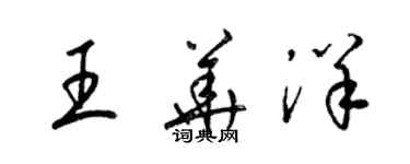 梁錦英王華洋草書個性簽名怎么寫