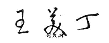 駱恆光王美丁草書個性簽名怎么寫