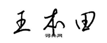 梁錦英王本田草書個性簽名怎么寫