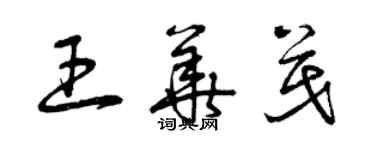 曾慶福王華茂草書個性簽名怎么寫