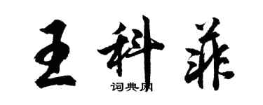 胡問遂王科菲行書個性簽名怎么寫