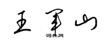 梁錦英王軍山草書個性簽名怎么寫