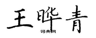 丁謙王曄青楷書個性簽名怎么寫