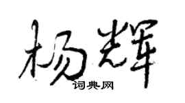 曾慶福楊輝行書個性簽名怎么寫