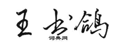 駱恆光王書鴿行書個性簽名怎么寫
