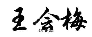 胡問遂王會梅行書個性簽名怎么寫
