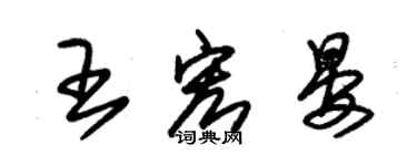 朱錫榮王宏晏草書個性簽名怎么寫