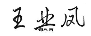 駱恆光王業鳳行書個性簽名怎么寫