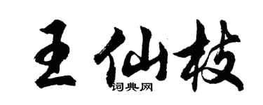 胡問遂王仙枝行書個性簽名怎么寫