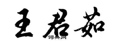 胡問遂王君茹行書個性簽名怎么寫
