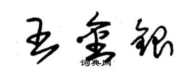 朱錫榮王金銀草書個性簽名怎么寫