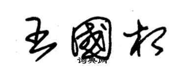 朱錫榮王國相草書個性簽名怎么寫