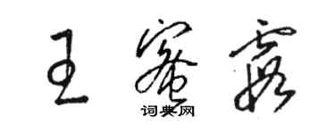 駱恆光王蜜霞草書個性簽名怎么寫