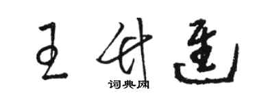 駱恆光王竹進草書個性簽名怎么寫