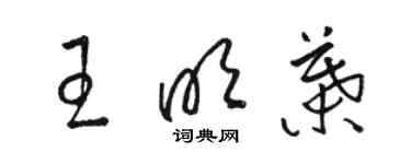 駱恆光王明葉草書個性簽名怎么寫