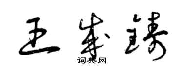 曾慶福王成鑄草書個性簽名怎么寫