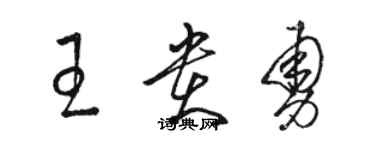 駱恆光王貴勇草書個性簽名怎么寫