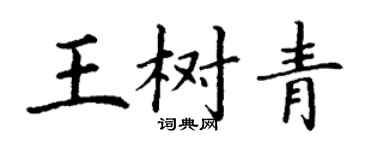 丁謙王樹青楷書個性簽名怎么寫