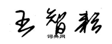 朱錫榮王智耘草書個性簽名怎么寫