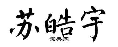 翁闓運蘇皓宇楷書個性簽名怎么寫