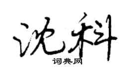 曾慶福沈科行書個性簽名怎么寫