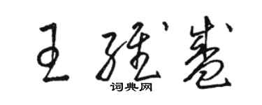 駱恆光王維盛草書個性簽名怎么寫