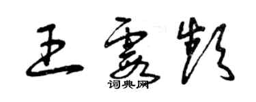 曾慶福王霞頻草書個性簽名怎么寫