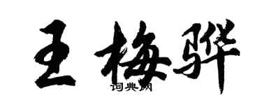 胡問遂王梅驊行書個性簽名怎么寫