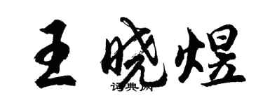 胡問遂王曉煜行書個性簽名怎么寫