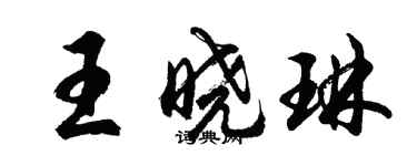 胡問遂王曉琳行書個性簽名怎么寫