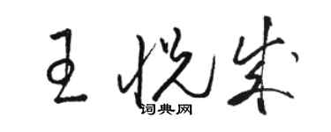 駱恆光王悅成草書個性簽名怎么寫