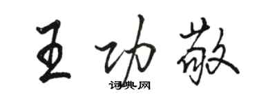 駱恆光王功敬行書個性簽名怎么寫