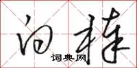 駱恆光白棒草書怎么寫
