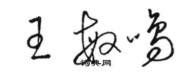 駱恆光王敏鳴草書個性簽名怎么寫